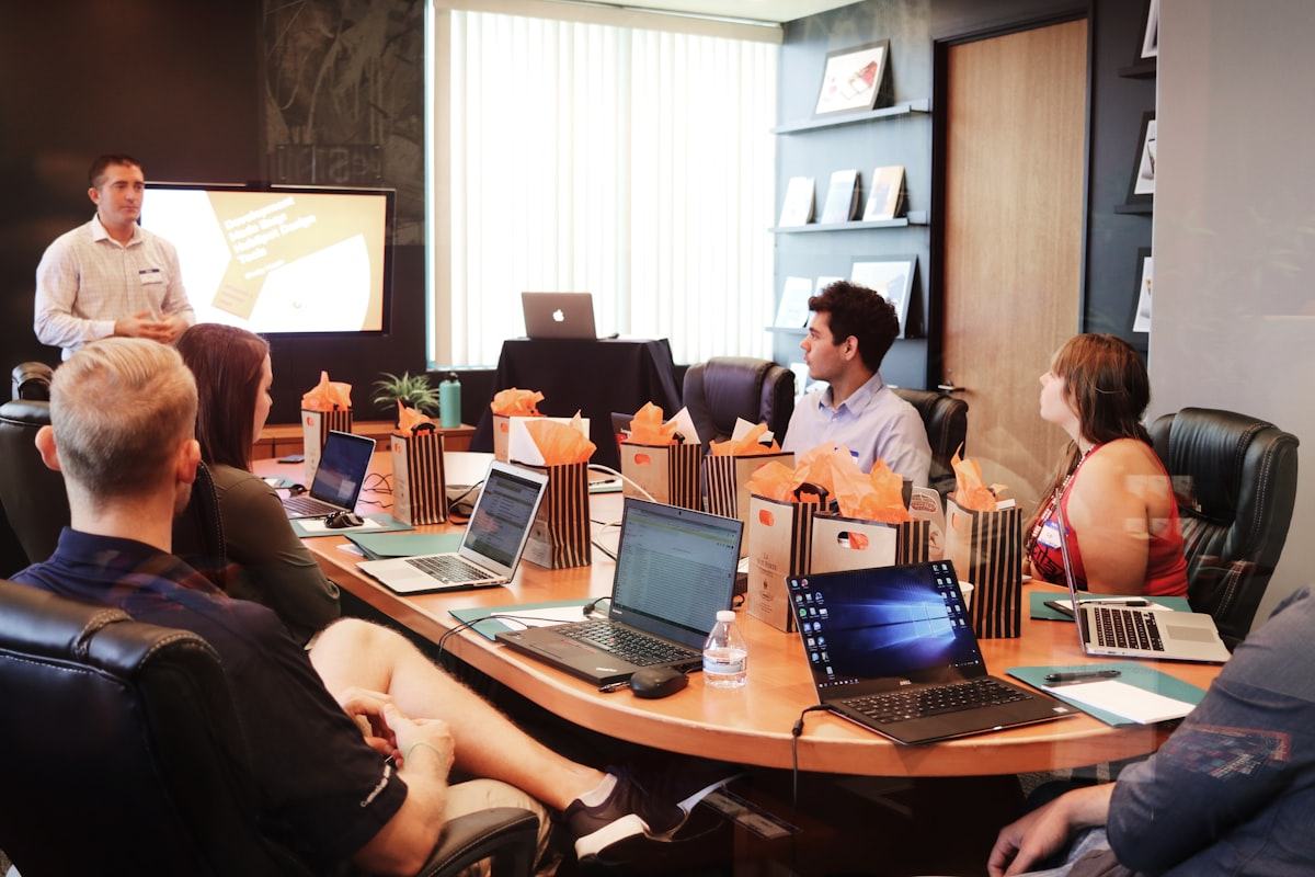 Sourcing team reviewing supplier options